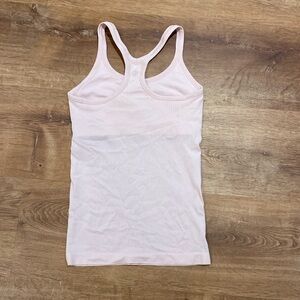 Size 4 lululemon light pink/strawberry milkshake ebb to street tank top